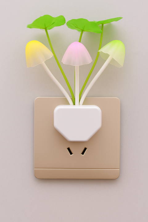 Mushroom LED Night Light with Automatic Sensor