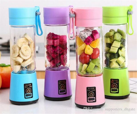 Juicer Portable Outdoor Juicing Cup Home Mini Cordless Crushed Ice Machine Usb Charging Fruit Vegetable Blender (random Color)