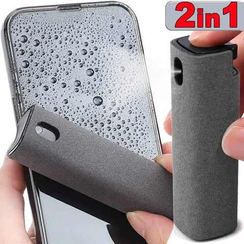 2-in-1 Mobile Screen Cleaning Spray with Microfiber Wipe